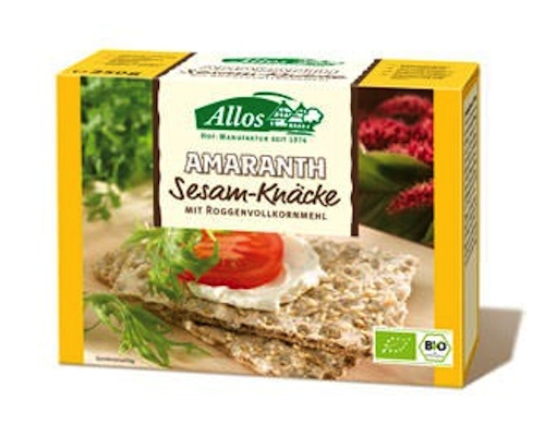 "Allos" Amaranth Sesame-Crackers 250g