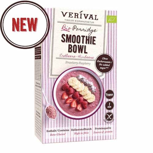 Verival Porridge Erdbeer-Himbeer Smoothie Bowl