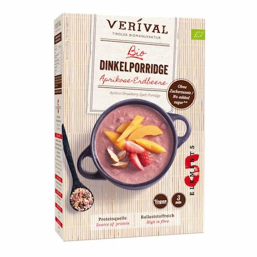 Verival Dinkel-Porridge Aprikose-Erdbeere