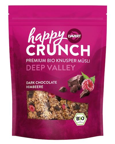 Davert Happy Crunch Dark Chocolate Raspberry