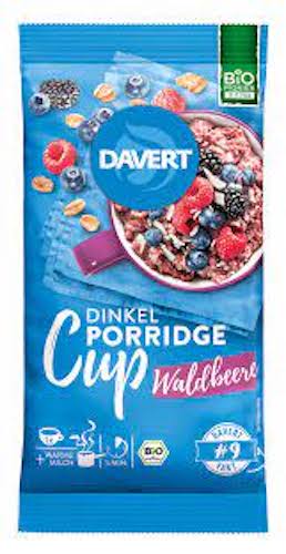 Davert Porridge-Cup Dinkel-Waldbeere