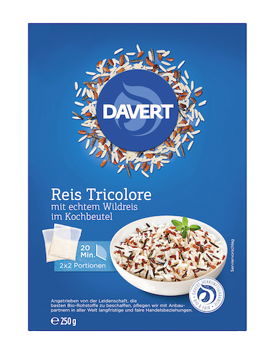 Davert Rice Tricolore In Cooking Bag 250g