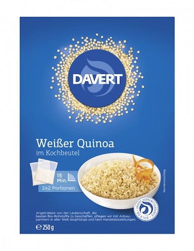 Davert White Quinoa in Cooking Bag 250g