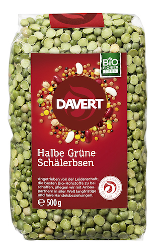 Davert Half Green Split Peas 500g