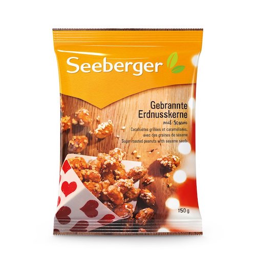 Seeberger Gebrannte Erdnüsse mit Sesam 150g