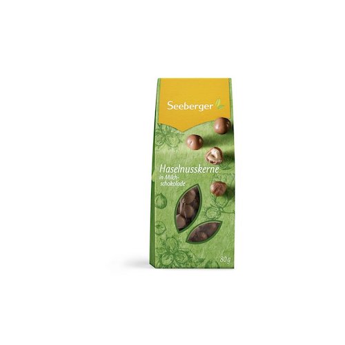 Seeberger Hazelnuts in Whole Milk Chocolate 80g