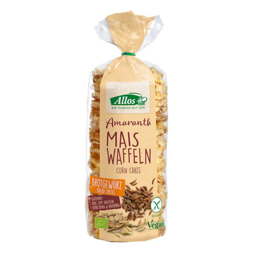 Allos Amaranth Corn Waffles with Bread Spices 100g