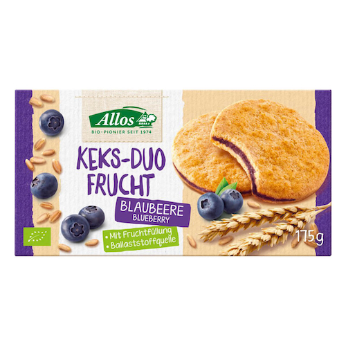 Allos Cookie Duo Fruit Blueberry 175g