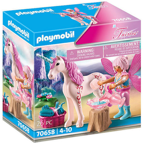 Playmobil unicorn with care fairy