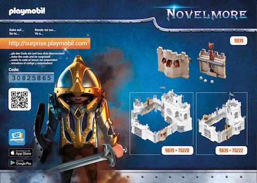 Playmobil wall extension with catapult for the Great Castle of Novelmore