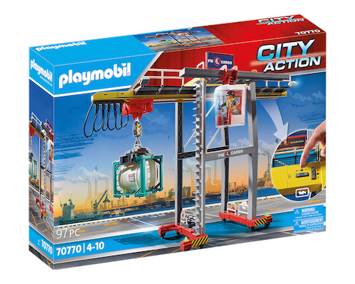 Playmobil City Action コンテナ付き貨物クレーン