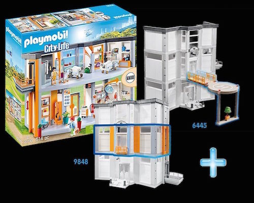 Playmobil City Life Hubschrauberlandeplatz Großes Krankenhaus