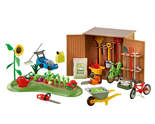Playmobil City Life 庭のある道具小屋