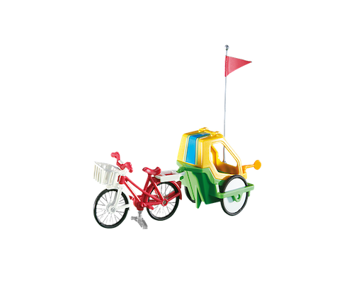 Playmobil City Life 子供用トレーラー付き自転車