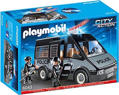 Playmobil City Action 光と音のある警察の装甲兵員輸送車