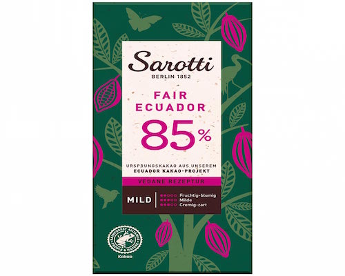 Sarotti Fair Ecuador 85% Kakao Vegan 100g