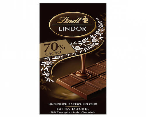 Lindt Lindor 70％セミスイートタブレット100g