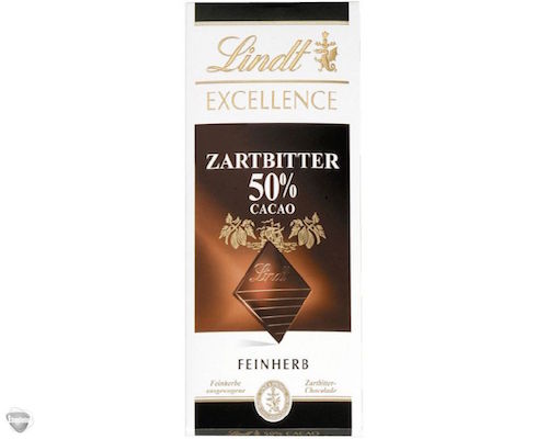 Lindt Excellence dark chocolate 50% 100g