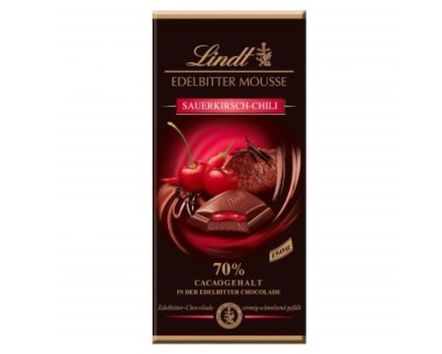 Lindt Edelbitter Mousse Sauerkirsch-Chili Tafel 150g