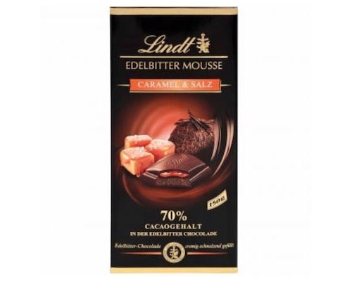 Lindt Dark Chocolate Mousse Caramel & Salt Bar 150g