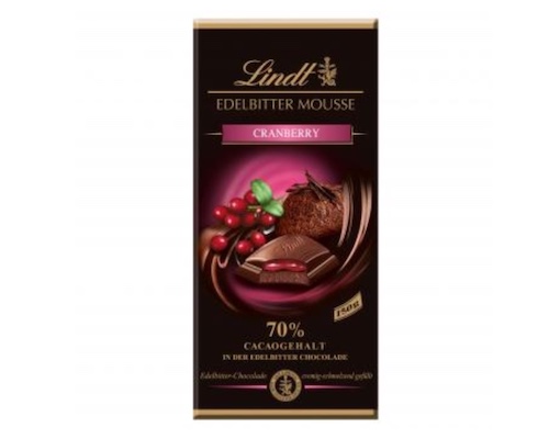 Lindt Edelbitter Mousse Cranberry Tafel 150g