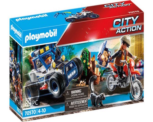 Playmobil City Action ジュエルシーフと警察のオフロード車