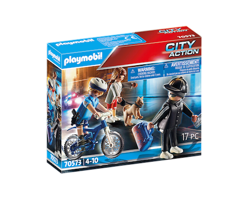 Playmobil City Action Polizei-Fahrrad: Verfolgung des Taschendiebs