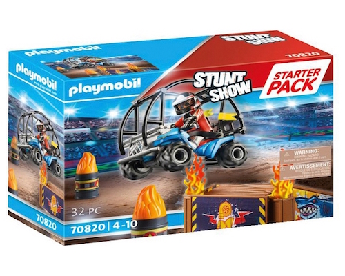 Playmobil Stuntshow Starter Pack quad with fire ramp