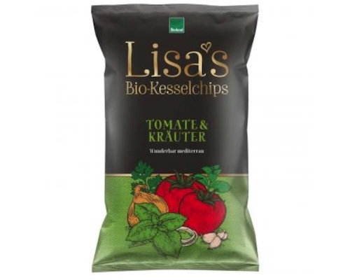 Lisa's Organic Kettle Crisps Tomato & Herbs 125g