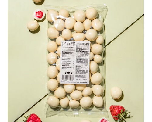 KoRoフリーズ-ホワイトチョコレート500gの乾燥イチゴ