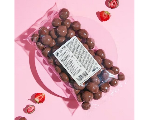 KoRo Gefriergetrocknete Erdbeeren in Vollmilchschokolade 500g