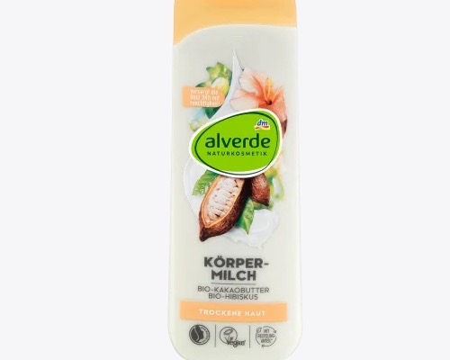 dm Alverde Körpermilch Bio-Kakaobutter & Hibiskus 250ml