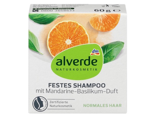 dm Alverde Festes Shampoo Mit Mandarine-Basilikum-Duft 60g