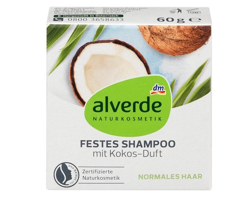 dm Alverde Festes Shampoo mit Kokos-Duft 60g