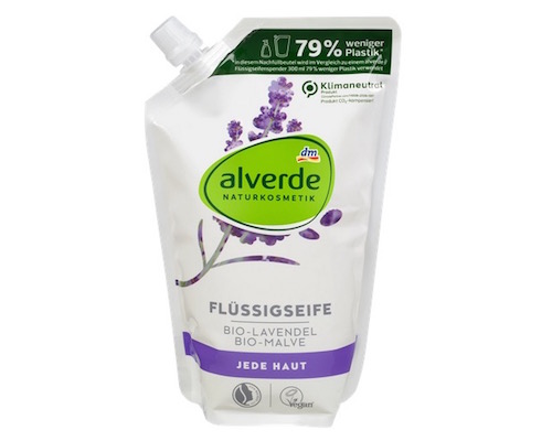 dm Alverde Flüssigseife Bio-Lavendel, Bio-Malve Nachfüllbeutel 500ml