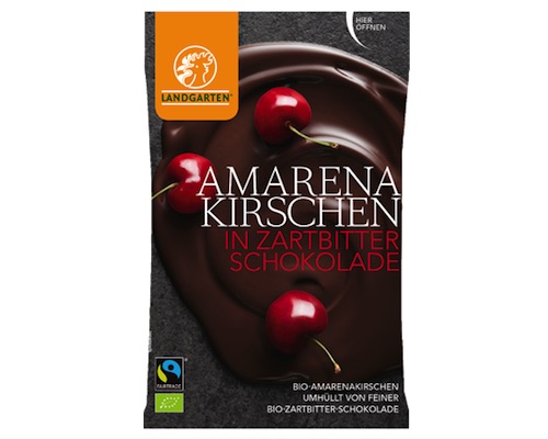Landgarten Amarena Cherries in dark chocolate 50g