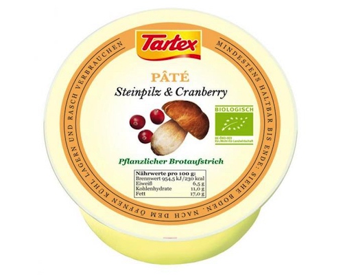 Tartex Pâté Steinpilz & Cranberry 75g