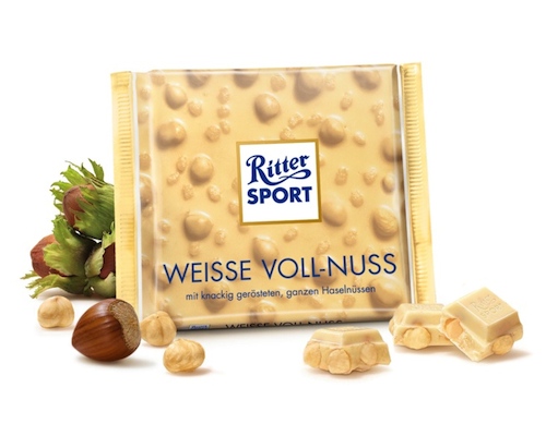 Ritter Sport White Whole Nuts 100g