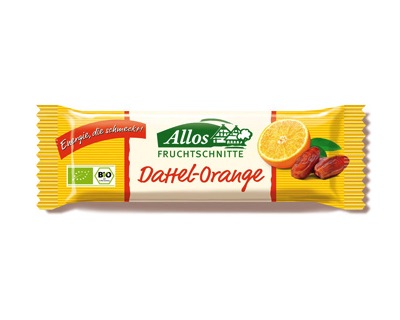 Allos Fruchtschnitte Dattel-Orange 30g