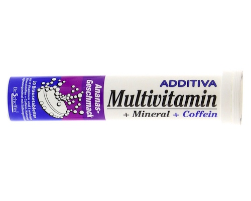 Additiva Multivitamine + Mineral + Coffein Ananas 86g