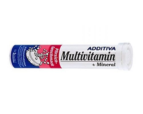Additiva Multivitamin + Mineral Effervescent Tablet Peach 86g