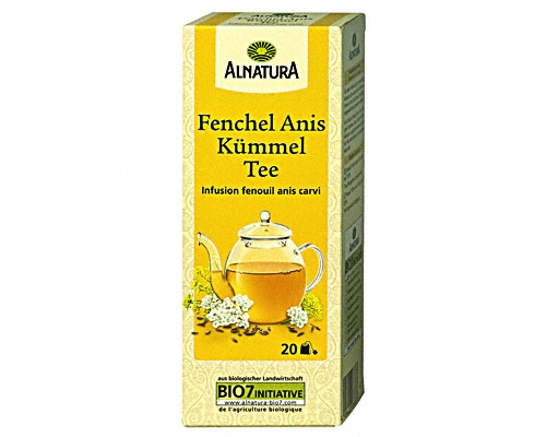 Alnatura Fenchel-Anis-Kümmel Tee 20 Aufgussbeutel 50g