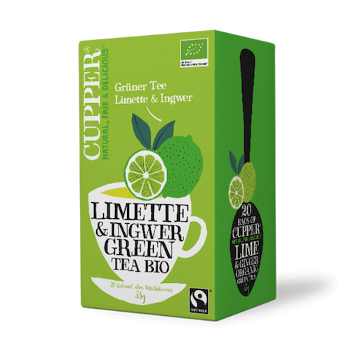 CUPPER Grüner Tee Limette & Ingwer 35g