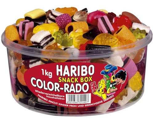 Stol donor Slip sko Haribo Color-Rado Box 1000g | Natural German