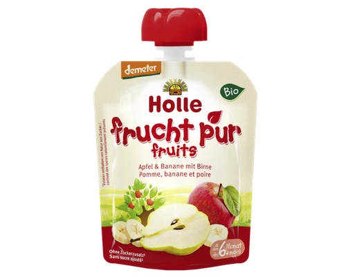 Holle Pure Fruit Apple & Banana With Pear 90g
