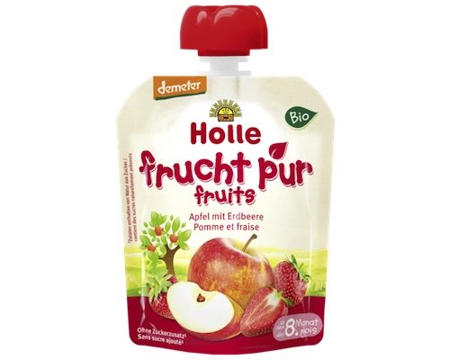 Holle Pure Fruit Apple With Strawberry 90g