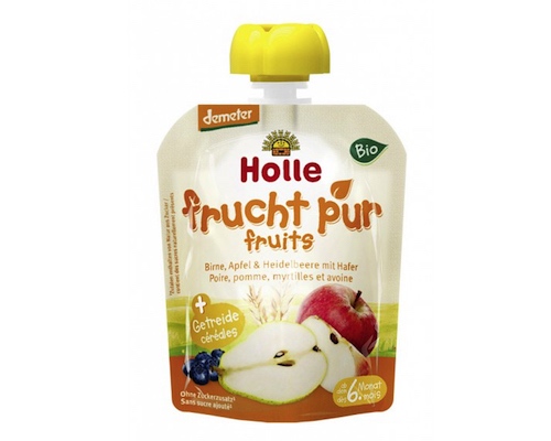 Holle Pure Fruit Pear, Apple & Blueberry With Oat 90g