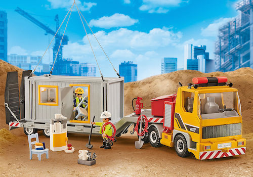 Playmobil low loader with container
