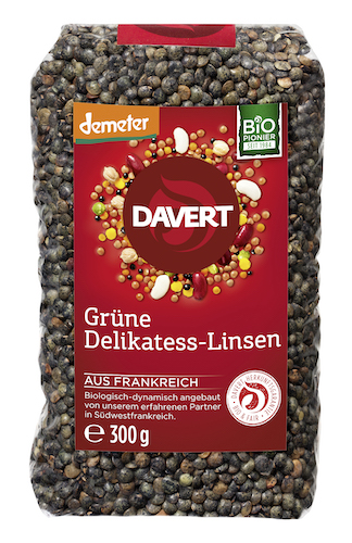 Davert Grüne Gourmet Linsen Demeter 300g