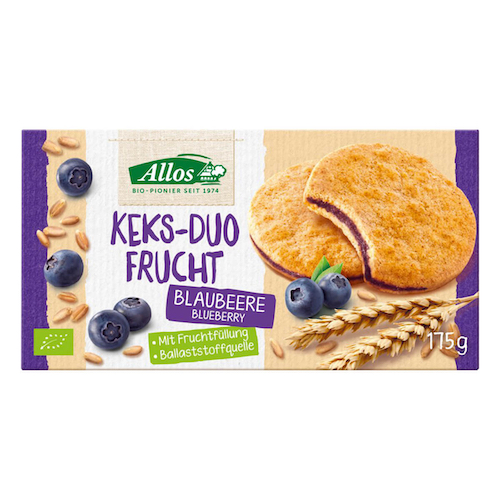 Allos Keks Duo Frucht Blaubeere 175g